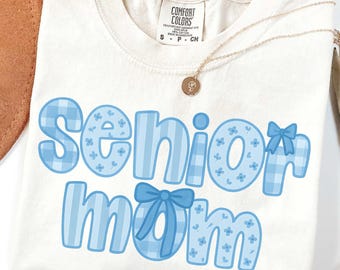 Comfort Colors® Senior Mom Shirt, Floral Graduation Shirt 2026, Proud Mom Gift for Graduation, Proud Senior Mom Gift, Preppy Graduation Tee