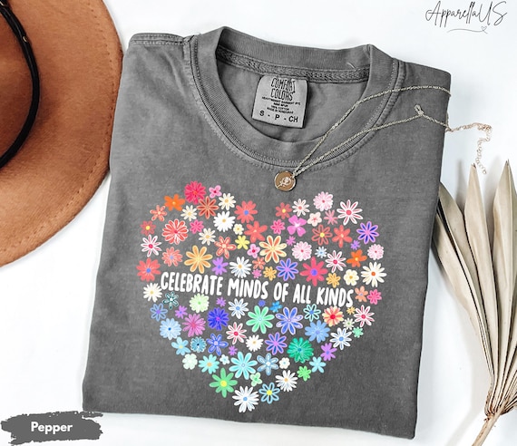Comfort Colors® Celebrate Minds of All Kinds Shirts, Neurodiversity Shirt, Autism Awareness Shirt, Special Education Teacher Gift Shirt