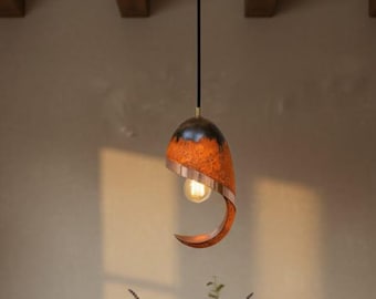 Handmade Kupfer Spirale Pendelleuchte | Marokkanische Handwerker-Hängelampe, rustikaler industrieller Stil