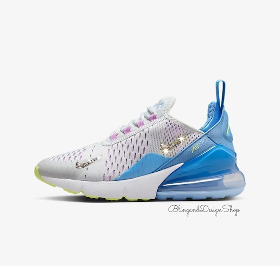 nike 270 white blue pink
