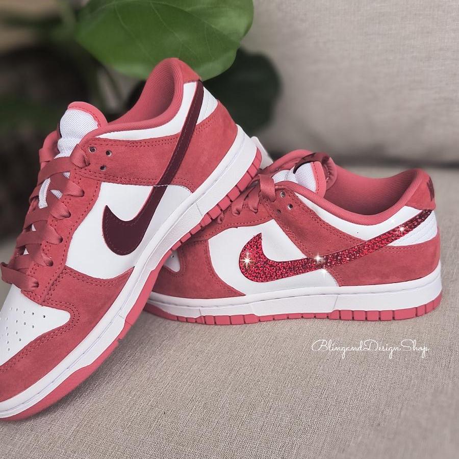 pink and red velvet nikes