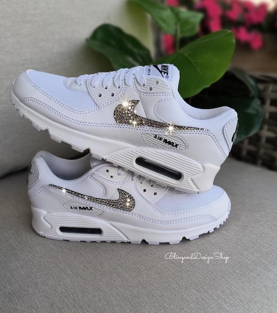 レディース エアマックス 90 ホワイトスニーカー クリスタルライン