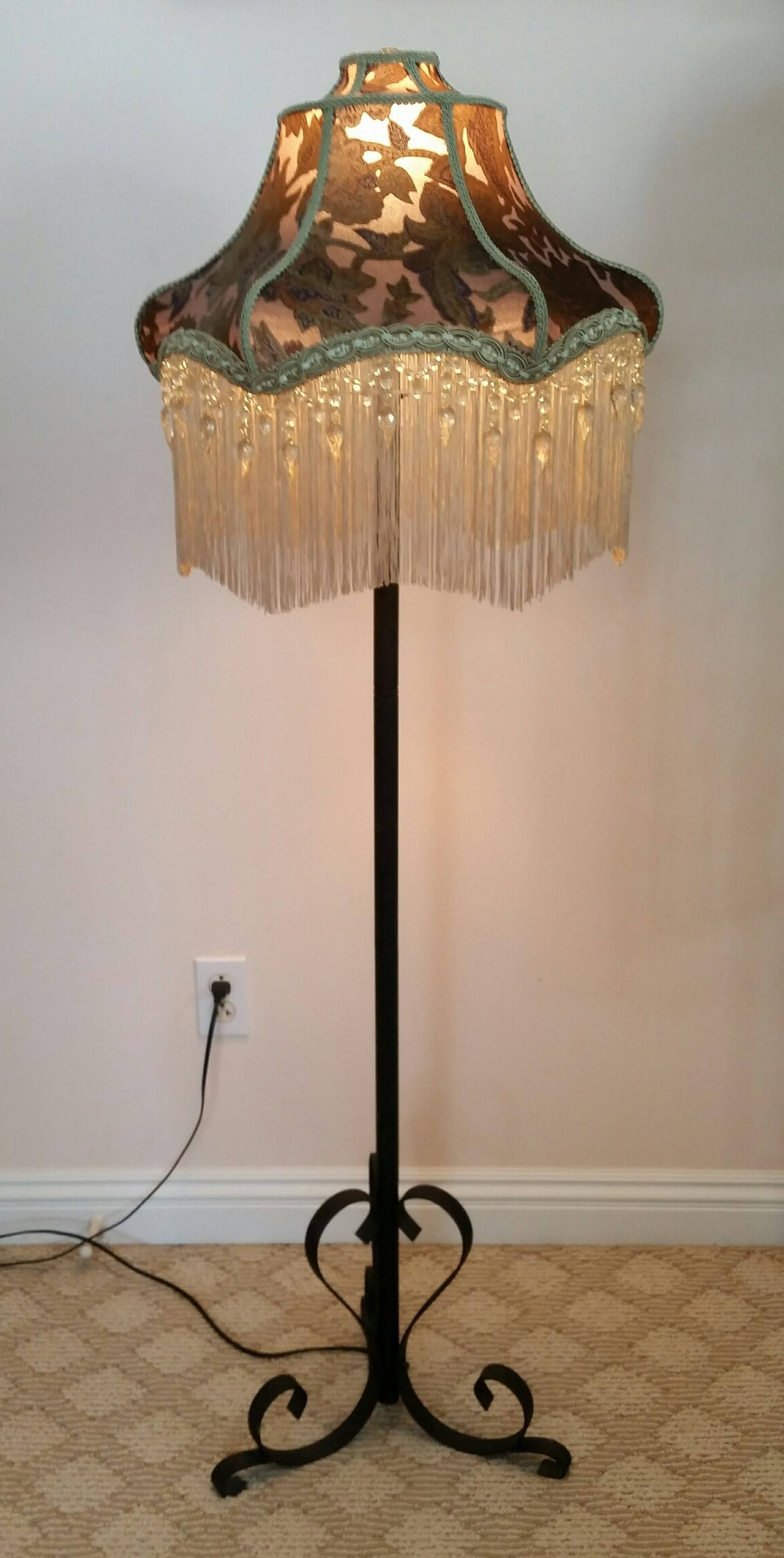 Victorian style Lamp Shade Multicolored Burnout Velvet with Etsy