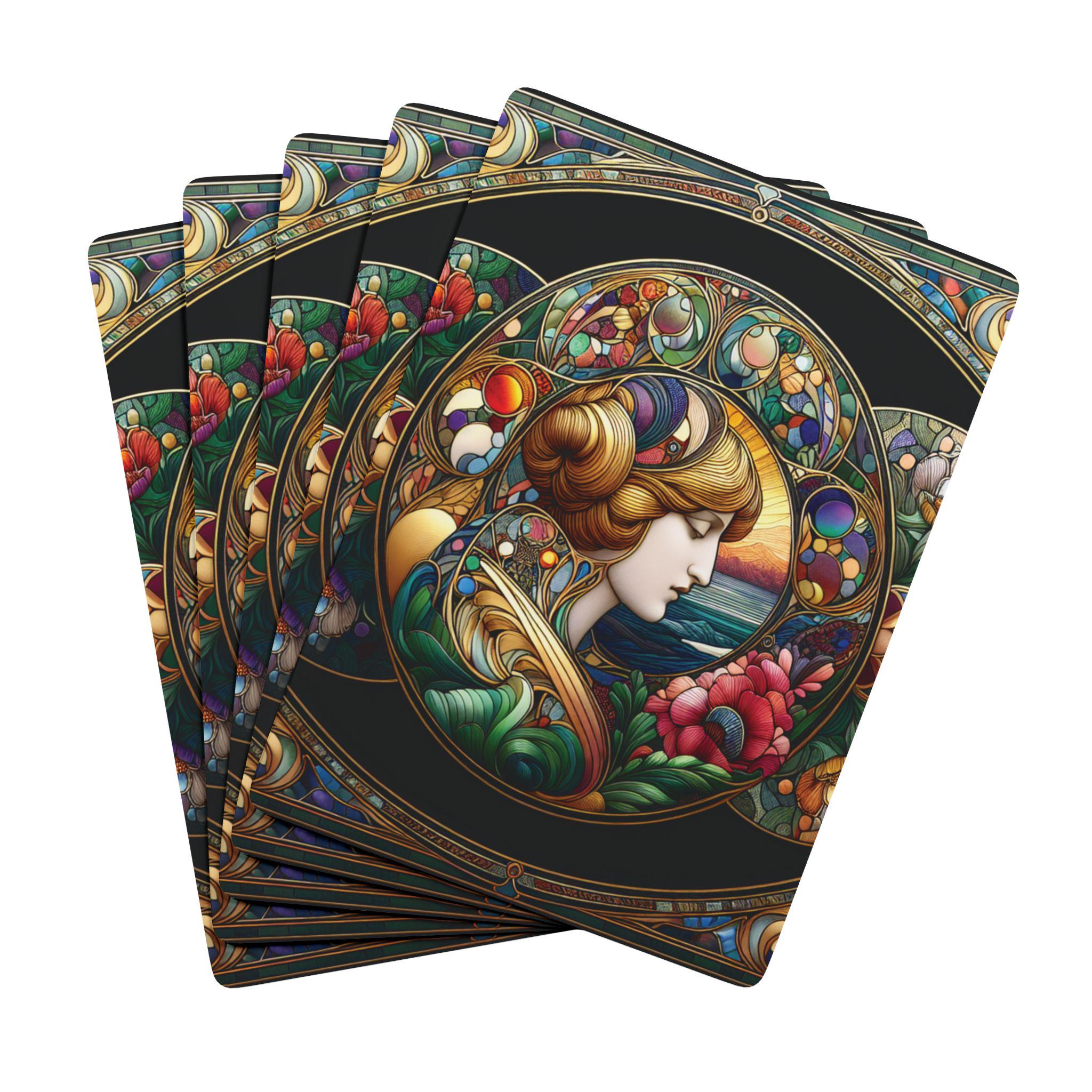 Discover Art Nouveau Lady Playing Cards: Unique Poker Deck
