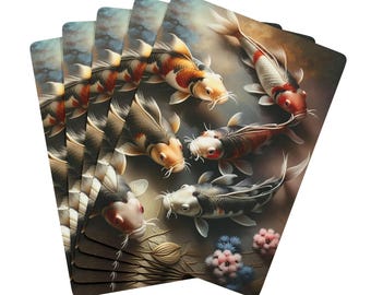 Japanese Koi Playing Cards: Unique Poker Deck for Gamers