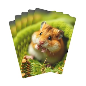 Feito no Reino Unido - Cartas de pôquer de hamster, cartas de baralho de animais fofos, baralho de noite de jogo, presente exclusivo para jogadores, novidade colecionável