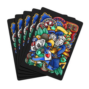トランプ、カジノポーカーデッキ、ラスベガスカードゲーム、カラフルなカードセット、カードプレイヤーギフト、ゲームナイト用品