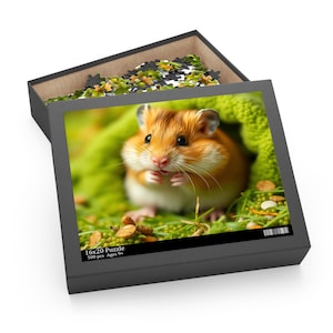 Hamster jigsaw Puzzle - Fun Animal Puzzle, Kids Educational Toy, Wildlife Lover Gift, Relaxing Hobby Activity, Christmas Toy