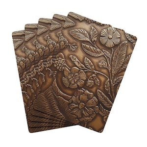 Poker Spielkarten, Vintage Kartenspiel Set, Einzigartiges Geschenk für Gamer, Wohnkultur, Poker Nacht Zubehör, Jugendstil Bronze Floral Deck