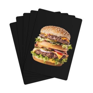 Hamburger Design Playing Cards: Custom Poker Night Deck