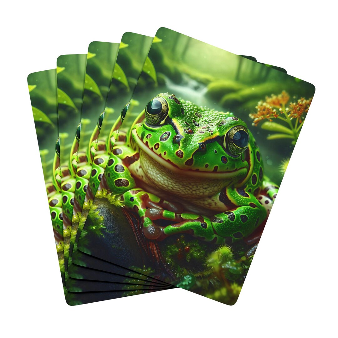 Frog Poker Cards: Personalized Animal Card Deck - Etsy