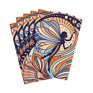 Baraja de cartas hecha en el Reino Unido, cartas de póker de hadas Art Deco, elegante baraja de juego de cartas, regalo único para jugadores de cartas.