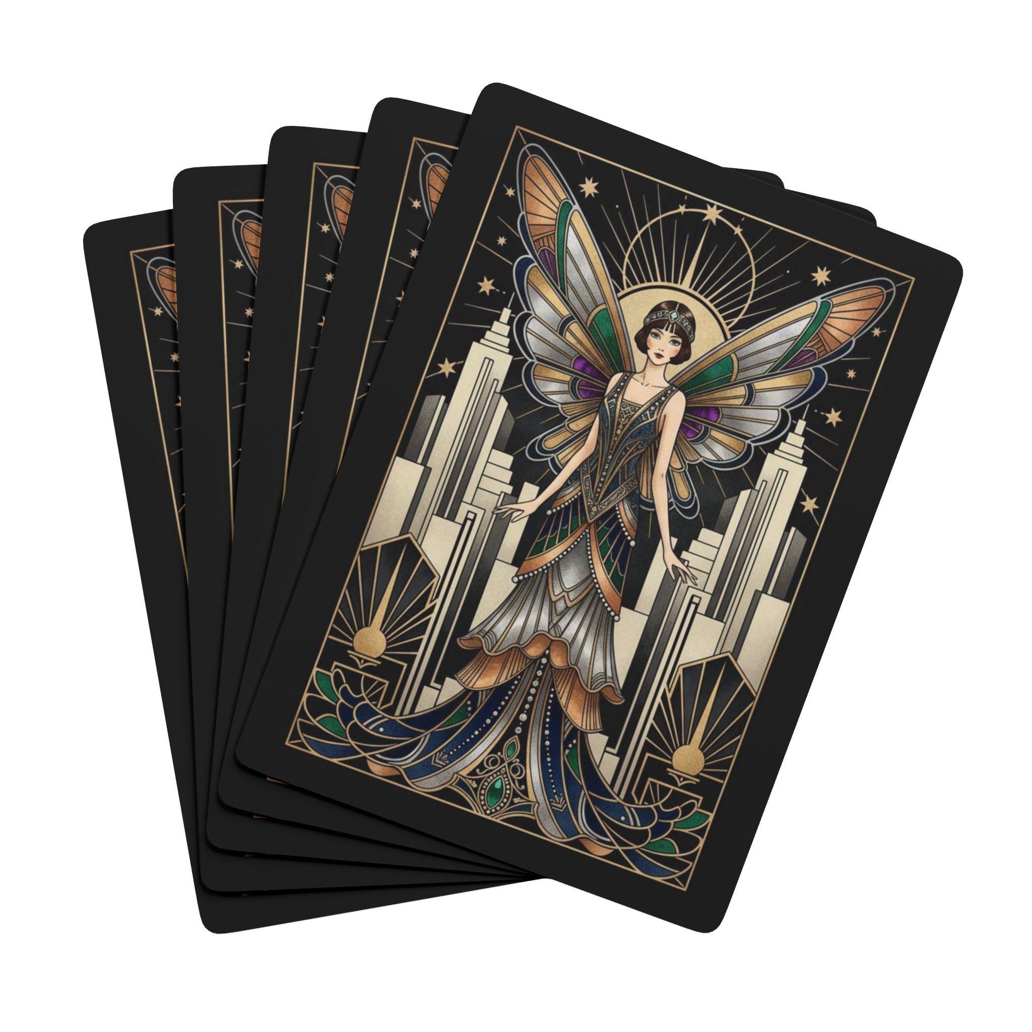 Discover Art Deco Style Fairy Playing Cards