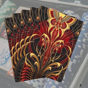 Baraja de cartas, estilo art déco vintage colorido, suministros para una noche de juego de póquer, juego de trucos de magia, regalo con temática de juego, naipes retro