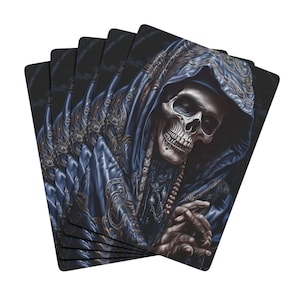 Poker Playing Cards, Scary Skull Poker Deck - Gothic Poker Cards, Halloween Playing Cards, Creepy Deck of Cards, Horror Theme Deck, Spooky