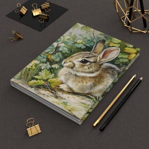 Floral Rabbit Hardcover Journal: Nature Lover&#39;s Writing Notebook
