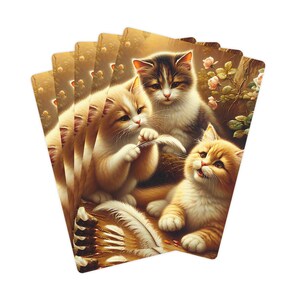 Feito no Reino Unido - Cartas de pôquer Cute Kittens - Cartas de jogar, baralho de cartas, jogo de cartas, presente para amantes de gatos, cartas personalizadas