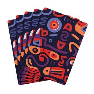 Baraja de póquer artística, baraja de diseño inspirado en África dibujada a mano, barajas únicas para juegos de cartas, baraja de póquer coleccionable,