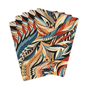 Juego de cartas de póker, fabricado en el Reino Unido, baraja colorida de inspiración art déco para noches de juegos, cartas de juego, regalo para jugadores de póker, artículos para fiestas de casino.