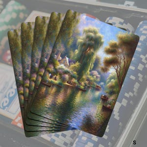 Baralho de cartas de jogar, cartas de pôquer inspiradas em pinturas a óleo de Claude Monet, baralho de jogo artístico, conjunto de cartas de colecionador, presente para amantes de artistas