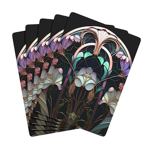 Playing Cards, Art Nouveau Design Poker Set, Unique Vintage Gift for Gamers, Home Decor, Poker Night Essentials
