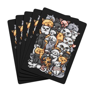 ポーカー トランプ、クレイジー キャッツ カジノ ポーカー デッキ - 楽しいギフト、猫好き、ゲーム ナイト、ノベルティ デッキ、ユニークなトランプ