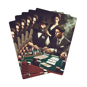ヴィンテージポーカートランプセット - コレクター向けのクラシックカードゲーム、ノスタルジックなギフト、レトロなカードプレイヤーの装飾