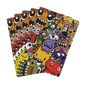 Monstres de dessins animés, Jeux de cartes amusants, Cadeaux uniques pour les joueurs, Essentiel pour une soirée poker, Jeu de cartes avec personnages de dessins animés