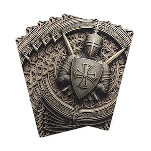 UK- Made Knights Templar Inspired Poker Cards - Unique Playing Cards for Collectors & Fans, Ideal Gift for Gamers and  History Buffs