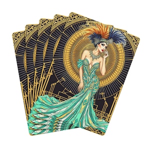 Elegant Poker Playing Cards Set, Art Deco Themed Cards, Vintage Style Cards, Unique Gift for Gamers, Perfect for Game Night, [...]