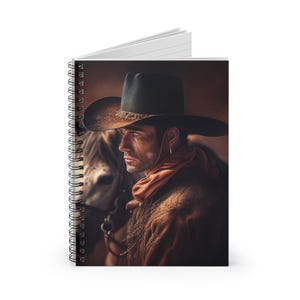 Cowboy Spiral Notebook - Ruled Line, Western Journal, Wild West Diary, Country Notebook, Cowboy Lover Gift, Cowboy Stationery
