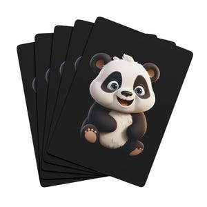 かわいいパンダのポーカートランプ、家族ゲームナイト、カードゲーム、ゲーマーへの楽しいギフト、ユニークなトランプ