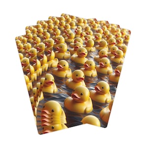 Cartas de pôquer Rubber Ducks - Baralho divertido para a noite de jogos, presente exclusivo para jogadores e entusiastas de jogos de cartas, conjunto de pôquer caprichoso