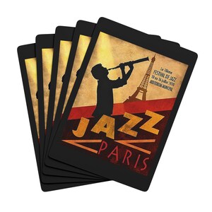 Spielkarten, Vintage Art Deco Jazz Set, Poker Night Essentials, Kartenspiele, Geschenk für Gamer, Jazz-Themen-Dekor
