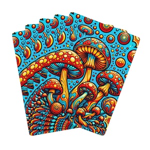 Jeu de cartes Champignon, Jeu de cartes de soirée amusant, Cartes de poker uniques, Jeu de cartes à thème fantastique, Cartes à jouer Champignon magique, Coffret de jeux de cartes fantaisiste
