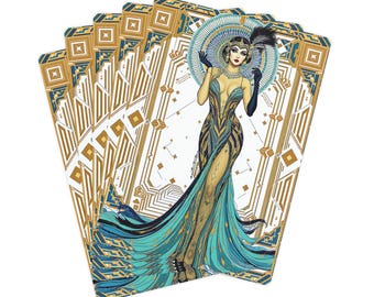 Art Deco Poker Cards: UK-Made Vintage Playing Card Deck