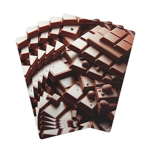 Cartas de póker, cartas inspiradas en chocolates, baraja para una noche de juegos, regalo único para jugadores de cartas, noche de póker