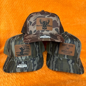 Custom Richardson 112 Trucker Caps with Leather Patch