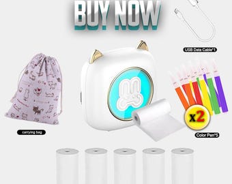Mini Thermal Bluetooth Printer: Inkless Mobile Label & Photo Printing