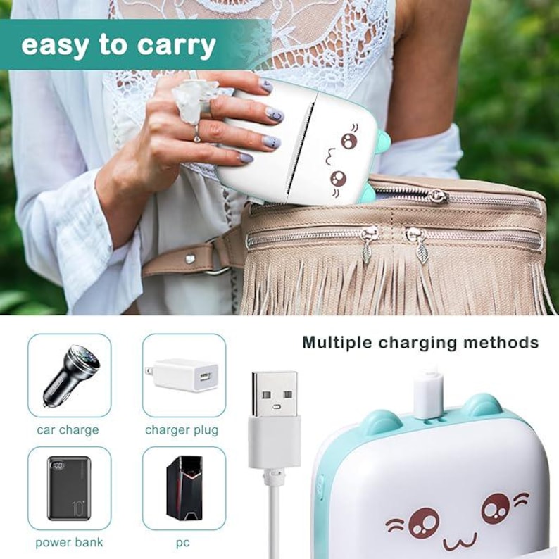 Mini Bluetooth Thermal Printer: Inkless Photo & Label Printing afbeelding 5