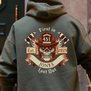 Custom Firefighter Hoodie | Firefighter Graduation Gift | Personalized Firefighter Sweatshirt | Fireman Gift