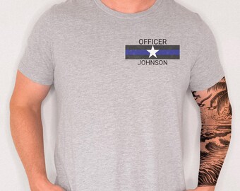 Camiseta de oficial de policía personalizada / Regalo de graduación de la academia de policía / Graduación de oficial de policía / Regalo de oficial de policía / Jubilación de oficial de policía