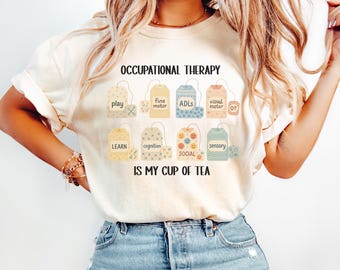 Maglietta per terapia occupazionale / Maglietta per terapia occupazionale Comfort Colors / Maglietta divertente per terapia occupazionale / Maglietta per terapista occupazionale / Maglietta sped / Regalo COTA / Laurea in terapia occupazionale
