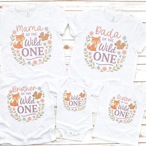 Boho Wildflower First Birthday Shirts | Wild One Wildflower Birthday | Wildflower Mommy and Me Birthday Shirt | Family First Birthday Shirts