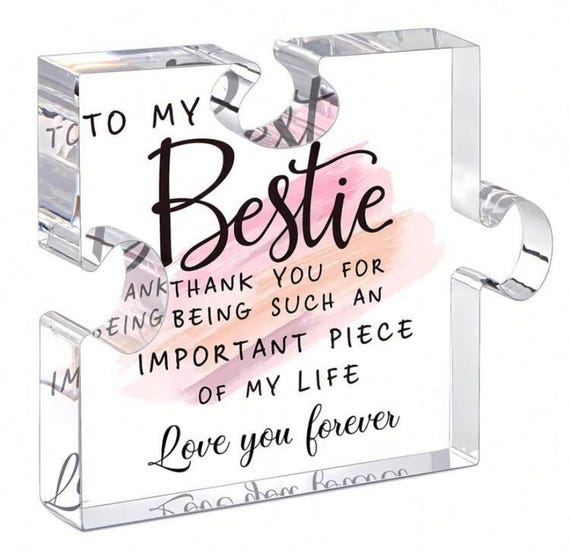 Best Friend Alert, Beautiful Gift for your bestie, Acrylic Puzzle Gifts- Beautiful Keepsake For Best Friend