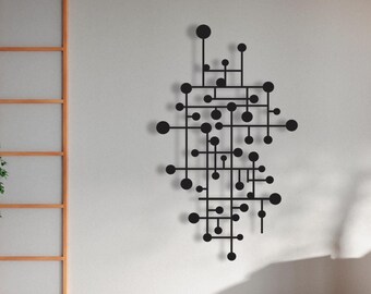 Circles Metal Wall Art: Geometric Galactic Decor