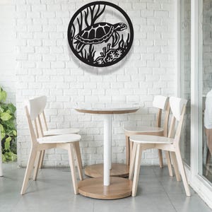 Art mural en métal tortue de mer pour décoration de salon, suspension murale pour amoureux des tortues, cadeau nautique pour la maison, tenture murale inspirée de l&#39;océan