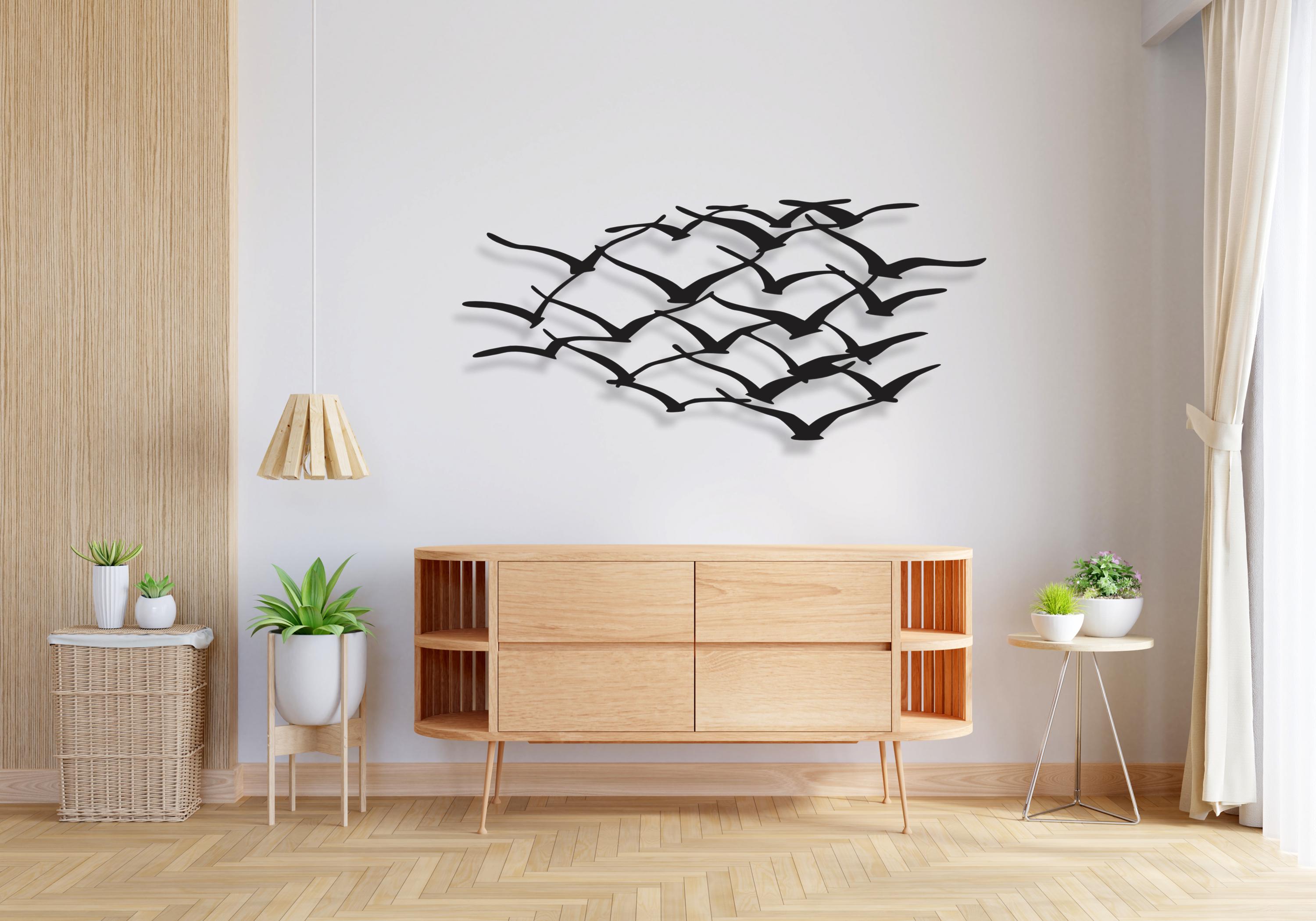 Flock of Birds Metal Wall Art: Minimalist Nature Sculpture - Etsy