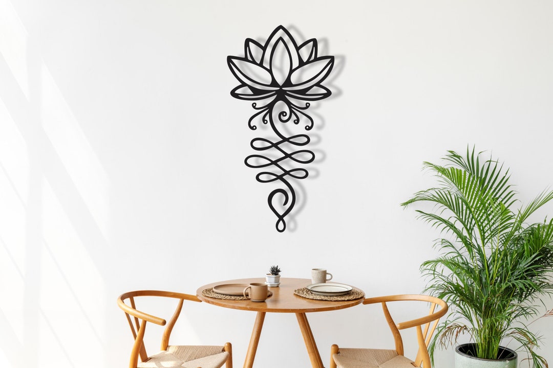 Lotus Flower Metal Wall Art: Lucky Home Decor - Etsy
