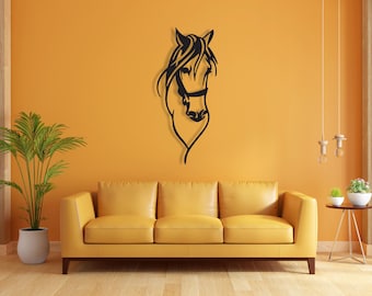 Horse Head Metal Wall Art: Farmhouse Home Decor